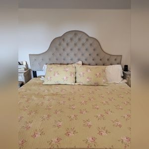 King Quilt Set- King Coverlet and Two Standard Size Shams. Shabby Chic